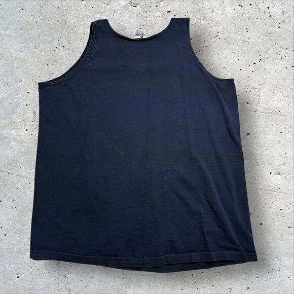 Vtg Las Vegas Aztec Desert Graphic Tank Top Size Large Black Pre-Shrunk - Picture 3 of 6